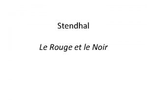 Introduction stendhal