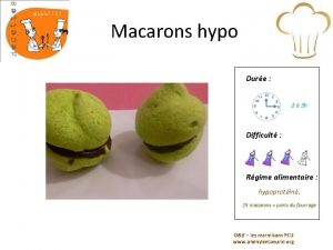 Macarons hypo Dure 2 3 h Difficult Rgime