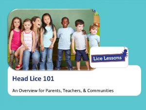 Head lice poster for parents