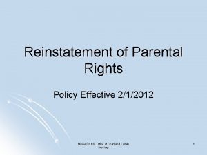 Termination of parental rights maine