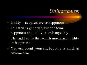 Act utilitarianism definition