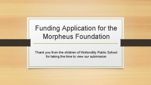 Morpheus foundation