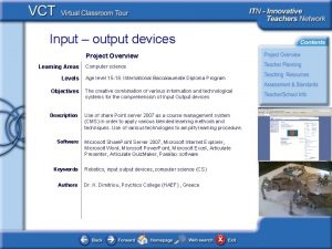 Input and output devices project