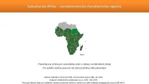 Subsaharská afrika prezentace