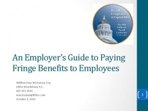 An Employers Guide to Paying Fringe Benefits to
