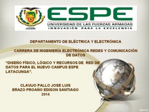 DEPARTAMENTO DE ELCTRICA Y ELECTRNICA CARRERA DE INGENIERA