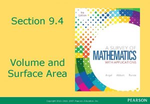 Surface area formulas