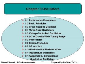 Chapter 8 Oscillators 8 1 Performance Parameters 8