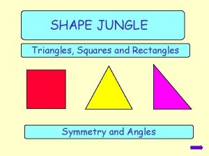 SHAPE JUNGLE Triangles Squares and Rectangles Symmetry and