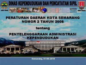 Perda no 2 tahun 2008 Perda no 2 tahun 2008