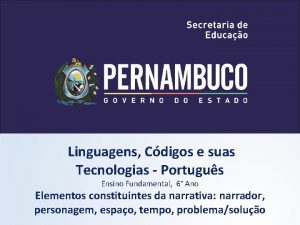 Linguagens Cdigos e suas Tecnologias Portugus Ensino Fundamental