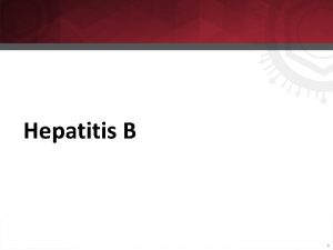 Chronic hepatitis