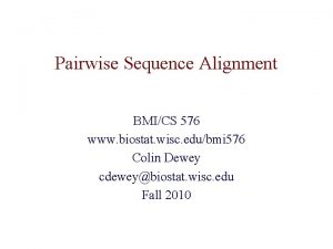 Global alignment