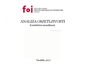 Analiza osjetljivosti