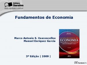 Fundamentos de Economia Marco Antonio S Vasconcellos Manuel