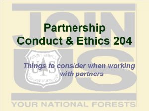 Partnership ethics