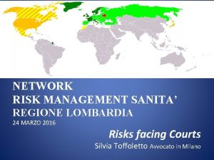 NETWORK RISK MANAGEMENT SANITA REGIONE LOMBARDIA 24 MARZO