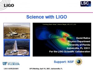 Science with LIGO Colliding Black Holes Werner Berger