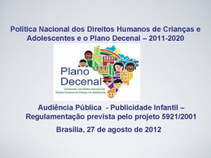 Poltica Nacional dos Direitos Humanos de Crianas e