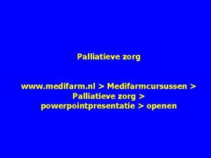Palliatieve sedatie nhg
