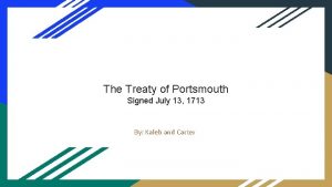 Treaty of portsmouth 1713
