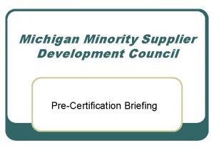 Michigan minority supplier development council Michigan minority supplier development council