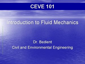 Fluid mechanics 101