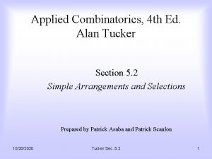 Applied Combinatorics 4 th Ed Alan Tucker Section