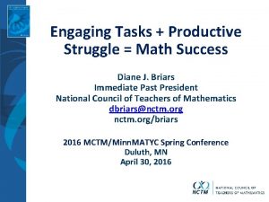 Engaging Tasks Productive Struggle Math Success Diane J