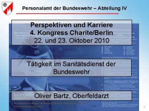 Personalamt der Bundeswehr Abteilung IV Perspektiven und Karriere