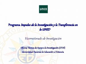 Programa Impulso de la Investigacin y la Transferencia