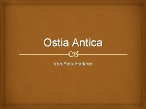 Ostia Antica Von Felix Herkner Allgemeines Antike Rmische