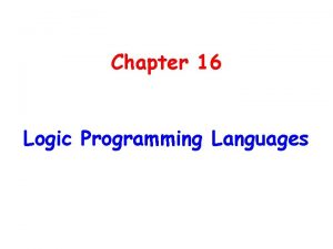 Chapter 16 programming language