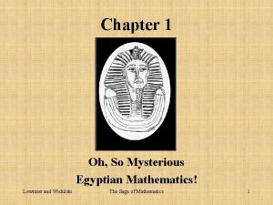 Egyptian method of multiplication Egyptian method of multiplication