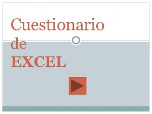 Cuestionario de excel