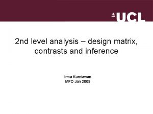 Design matrix