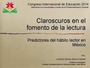 Congreso Internacional de Educacin 2014 Mejorando los Aprendizajes