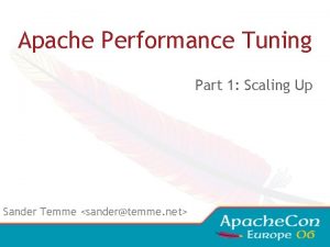 Apache performance tuning windows