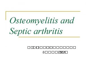 Septic arthritis antibiotics