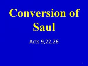 Conversion of Saul Acts 9 22 26 1