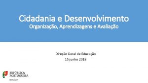 Cidadania e desenvolvimento