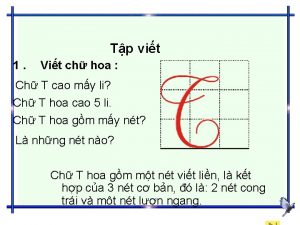 Tp vit 1 Vit ch hoa Ch T