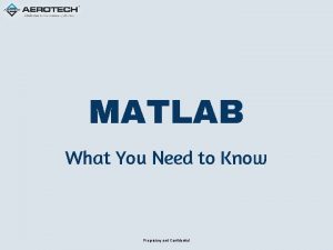 Matlab interface