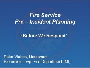 Nfpa pre incident planning