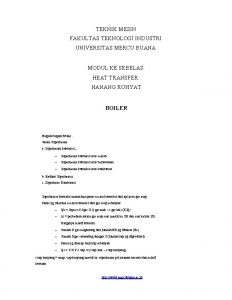 TEKNIK MESIN FAKULTAS TEKNOLOGI INDUSTRI UNIVERSITAS MERCU BUANA