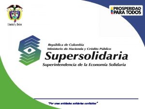 Por unas entidades solidarias confiables Certificado N GP