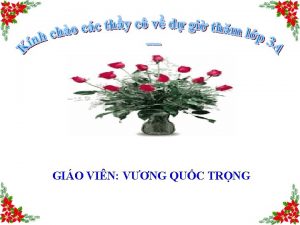 GIO VIN VNG QUC TRNG Th hai ngy