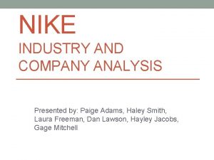 Nike company analysis