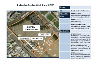 Palisades Garden Walk Park PGW Zoning CC Civic