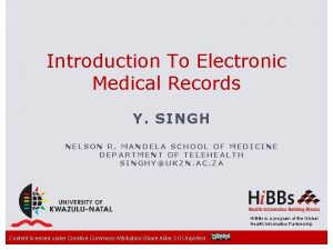 Introduction To Electronic Medical Records Y SINGH NELSON